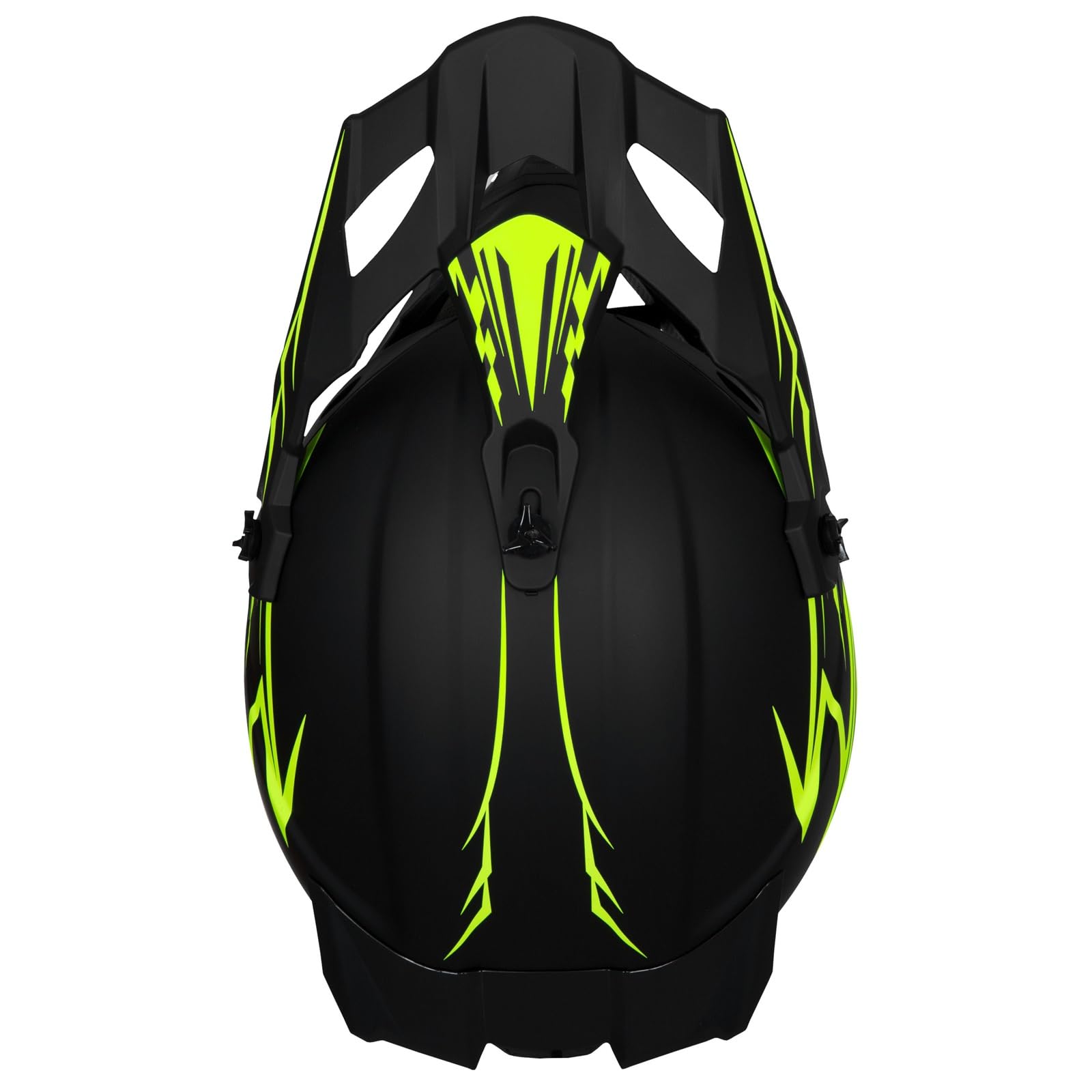 Casco Motocross Juvenil - Diseño con Alerón Trasero Estilizado + Kit Completo (Gafas & Guantes & Máscara) para Quad/MTB/BMX(As Yellow,M(54~55cm))