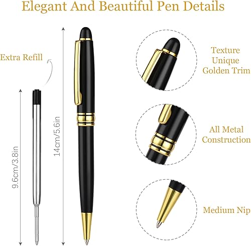 Miniatura 5 de Bolígrafo cruzado personalizado, bolígrafo de lujo, bolígrafos personalizados de lujo, juegos de regalo para hombres y mujeres, bonitos bolígrafos