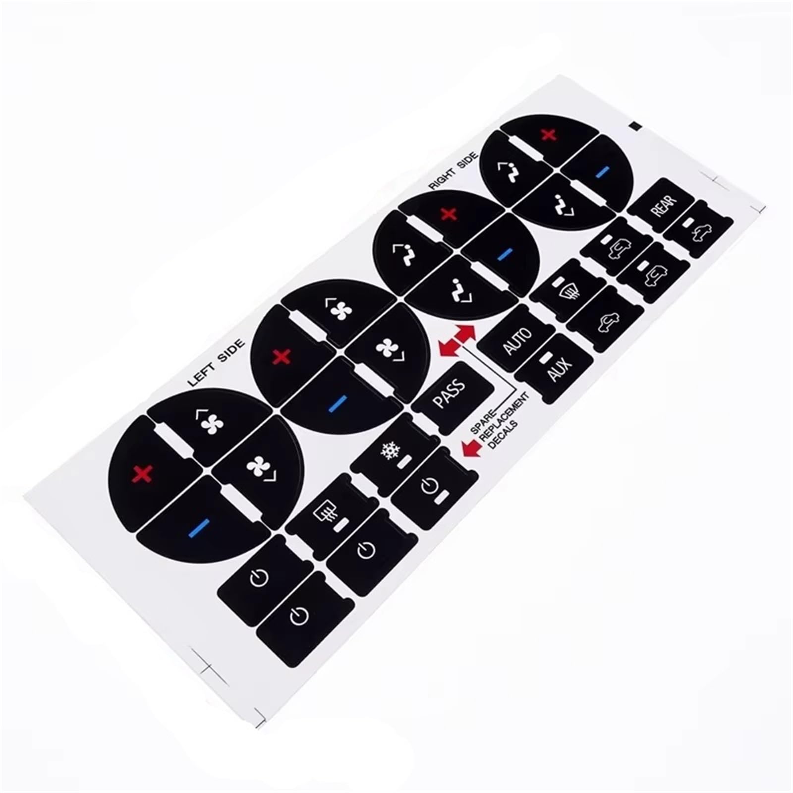 Wsbojxth One Color Repair Patch Compatible With Buick For Enclave Cx Cxl 2006-2012 Car Radio Air Condition Control Button Sticker Ac Climate Control Button Sticker