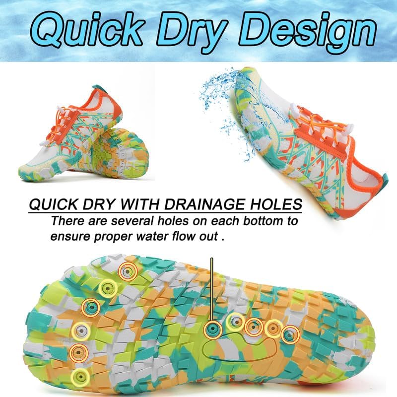 Image of Water Shoes Men Women Barefoot Shoes Outdoor for Beach Aqua Swim Pool River Water Quick Dry Boating Fishing Diving Surfing with Yoga Aerobics