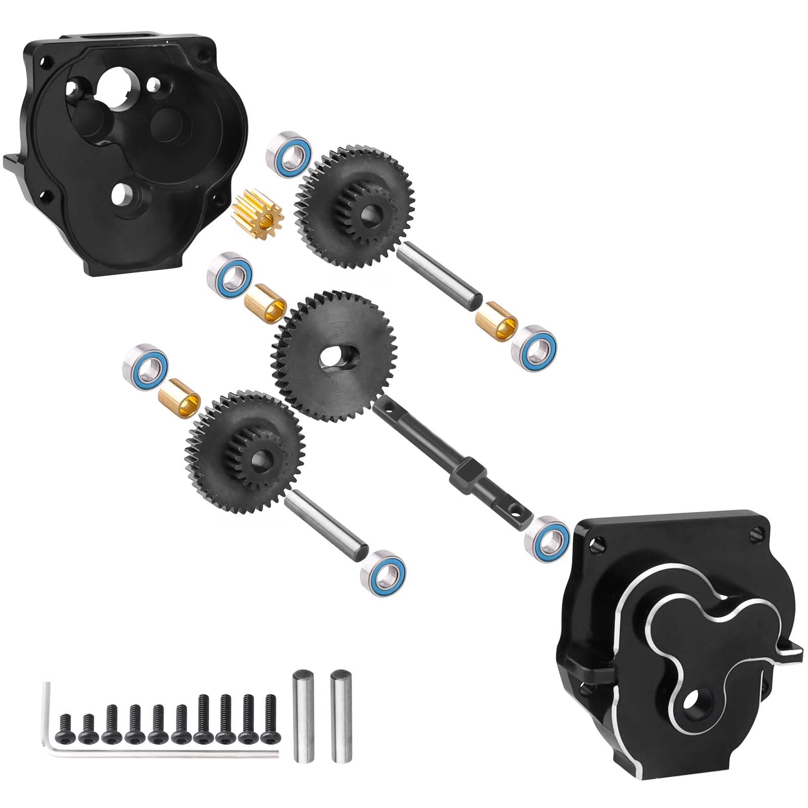 HobbyPark Steel Transmission Gears Set Upgrades for TRX4M Bronco Defender TRX4MT 1/18 RC Crawler Car (16.6:1)