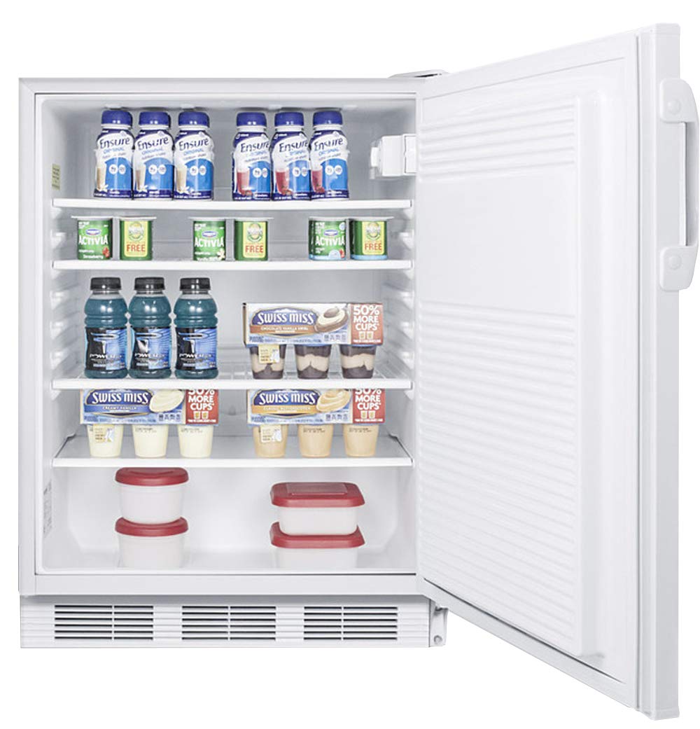 Summit Appliance Ff7lwbiada Accucold 24" Wide Built-In All-Refrigerator, 5.5 Cu.Ft Capacity, ADA Compliant, Factory Installed Lock, Automatic Defrost, Adjustable Shelves, Adjustable Thermostat on Fridge.com - View 4