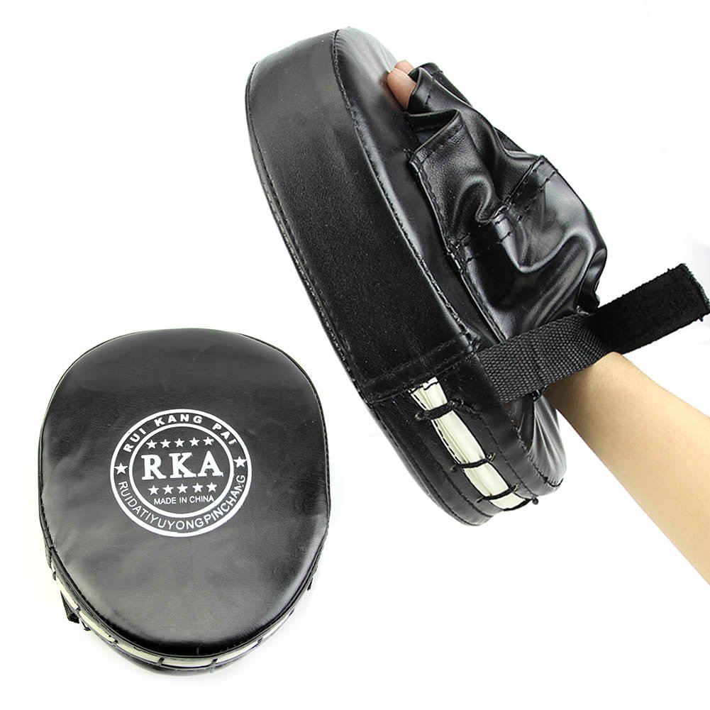 Forgun Mitt MMA Karate Combat Boxing Training Thai Kick Focus Target Punch Pad Glove (Black)
