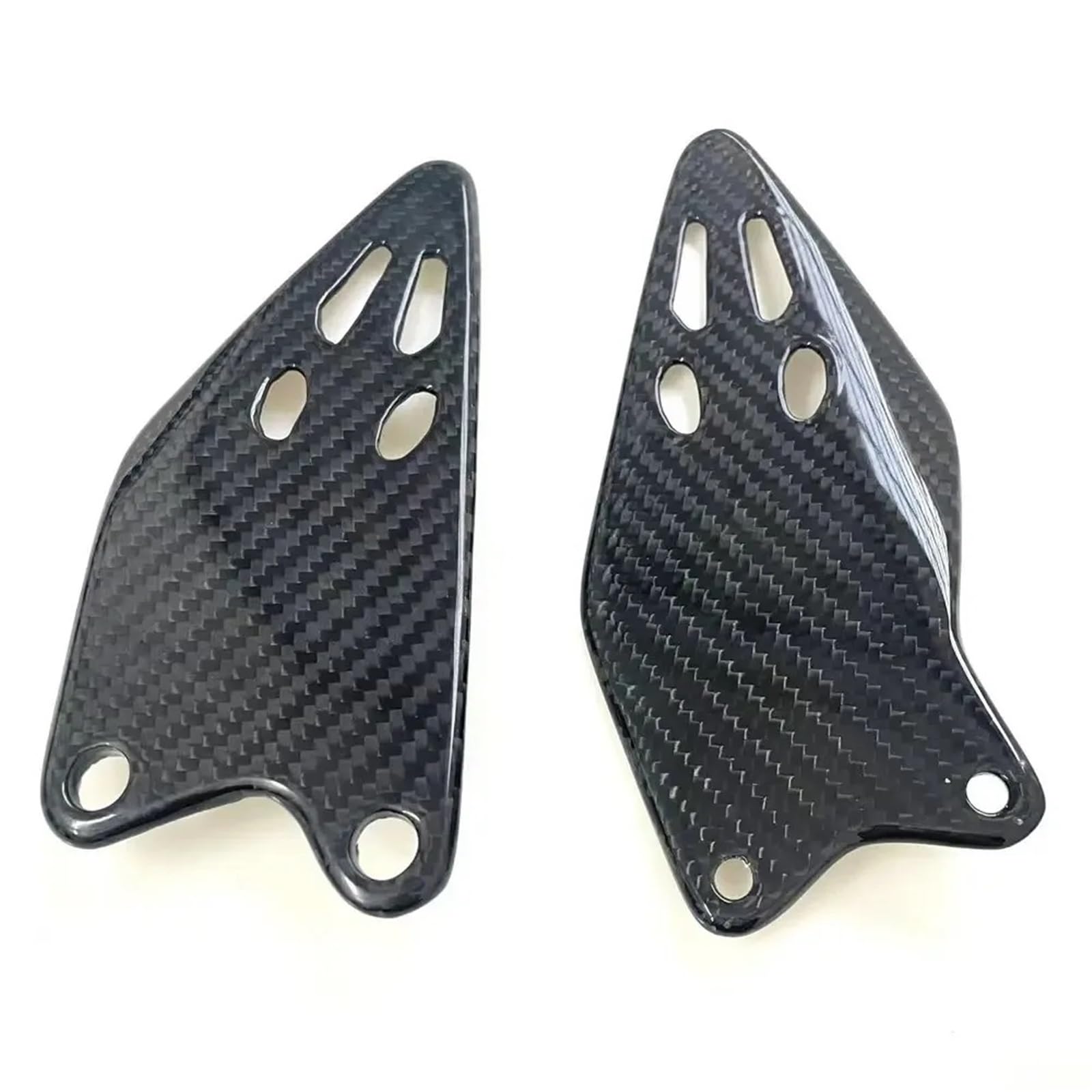 Protector de Escape Protectores de talón y reposapiés Traseros de Fibra de Carbono para Kawasaki ZX-6R 636/2019-2025 Deflectores de Calor para Escape