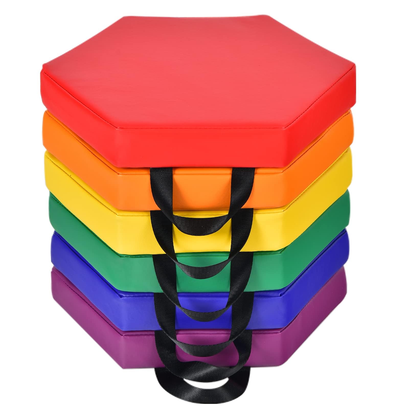 Coussins de siège FANTASK lot de 6 assises multicolores 38x34 cm avec fermeture