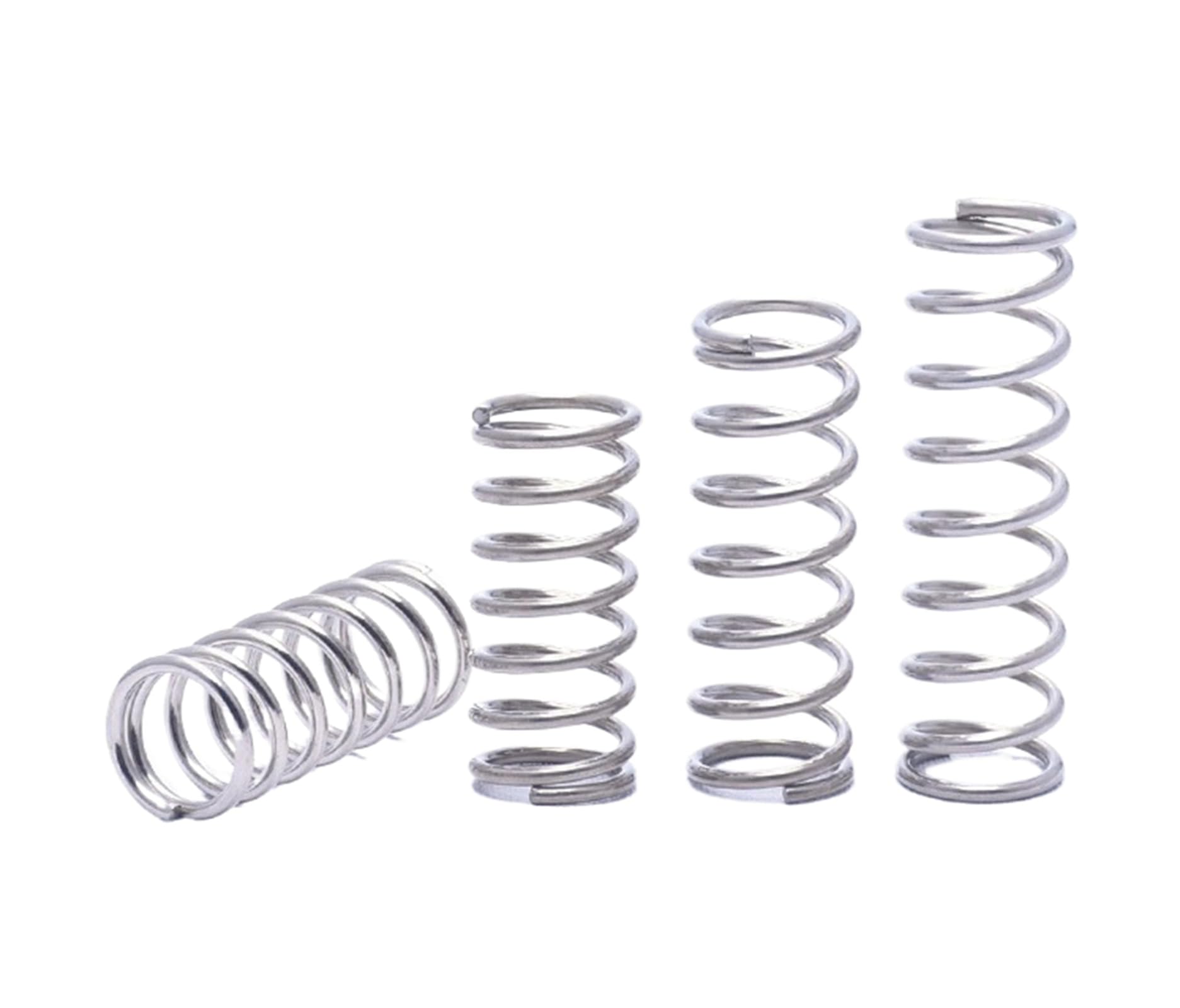 10 Pièces Ressorts de compression Acier inoxydable 1mm Fil Diamètre 5mm OD 10mm Longueur, ressorts hélicoïdaux allongés en argent