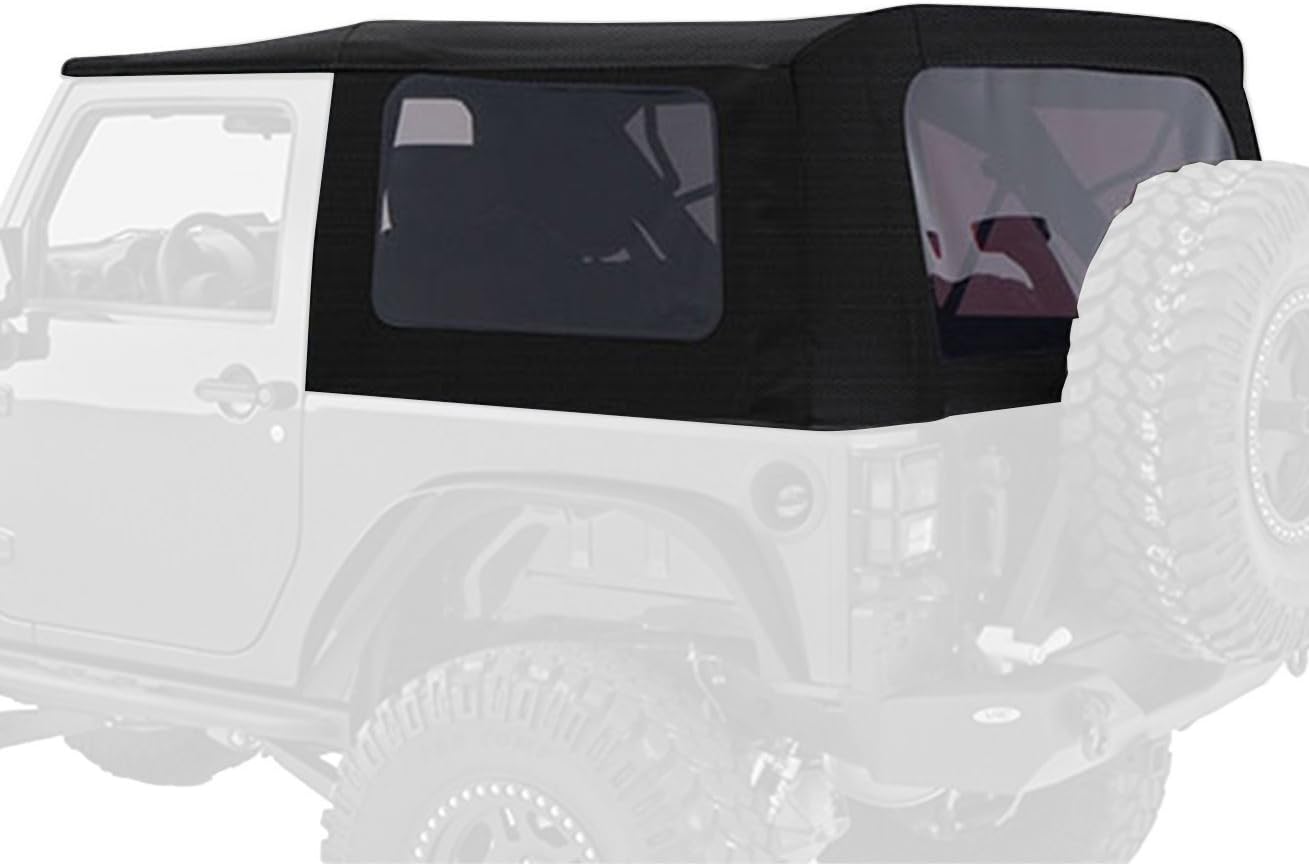 Smittybilt OEM Replacement Soft Top with Tinted Windows – Black Diamond (07-09 JK) - SB9070235