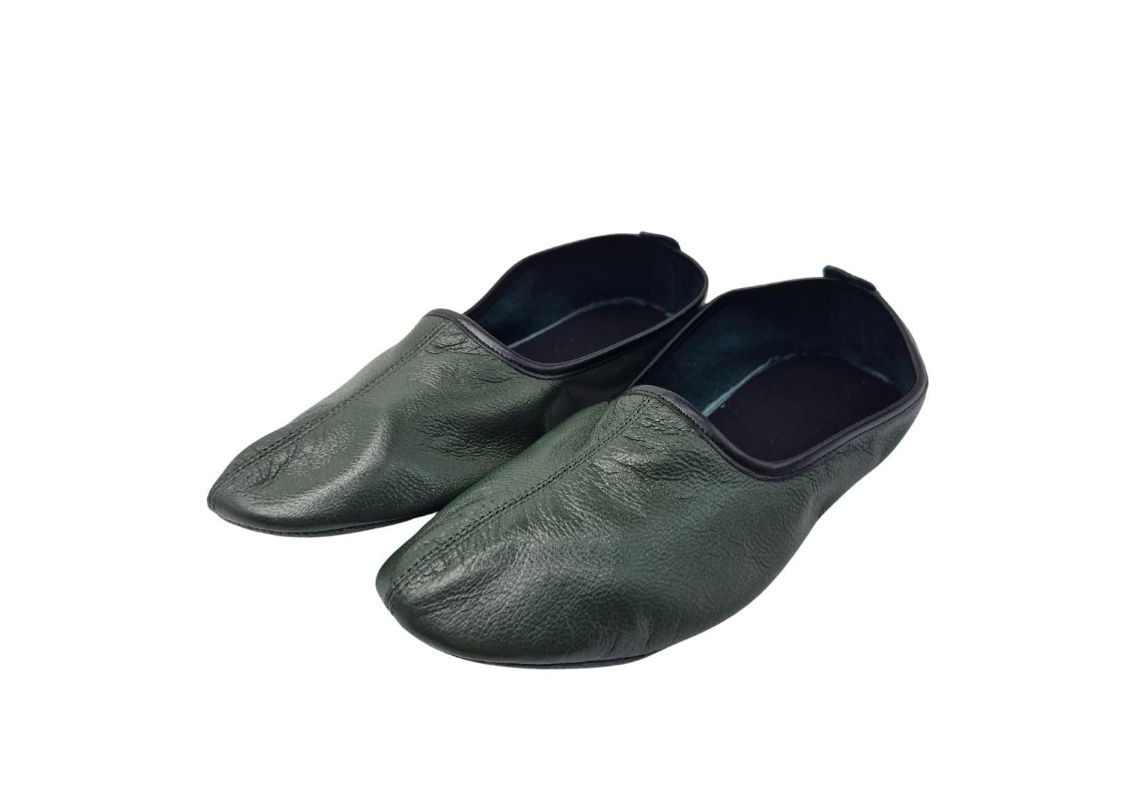 Pantofole unisex in vera pelle bordeaux – comode pantofole Babouches per la casa