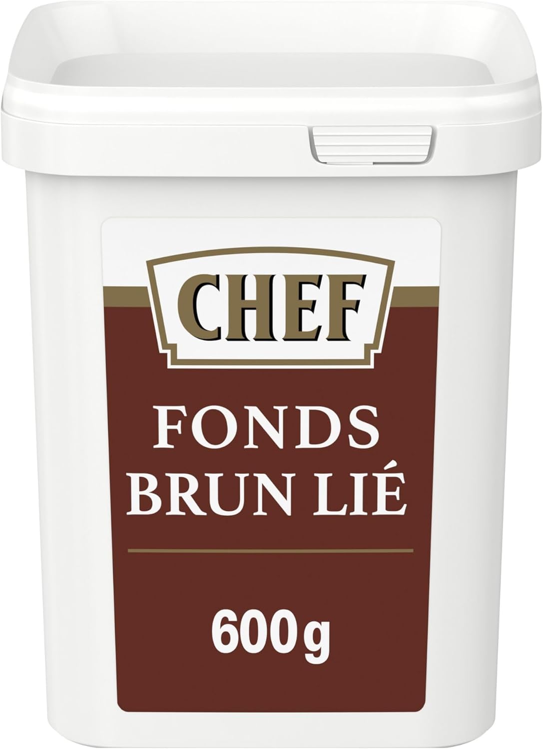 CHEF Fonds Brun Lié Déshydraté - Goût Prononcé de Bœuf Rôti - Sauce Brune Intense et Brillante - Gain de Temps en Cuisine - Aide Culinaire, Sauce, Fonds, Fumet - Pot de 600g pour 15L à 40L