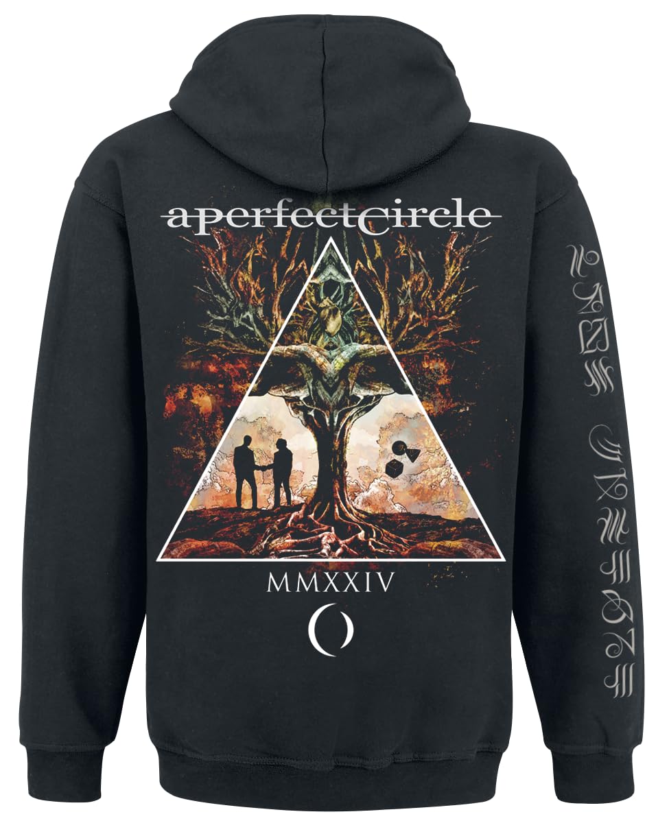 A Perfect Circle Yggdrasil Homme Sweat-Shirt à Capuche Noir