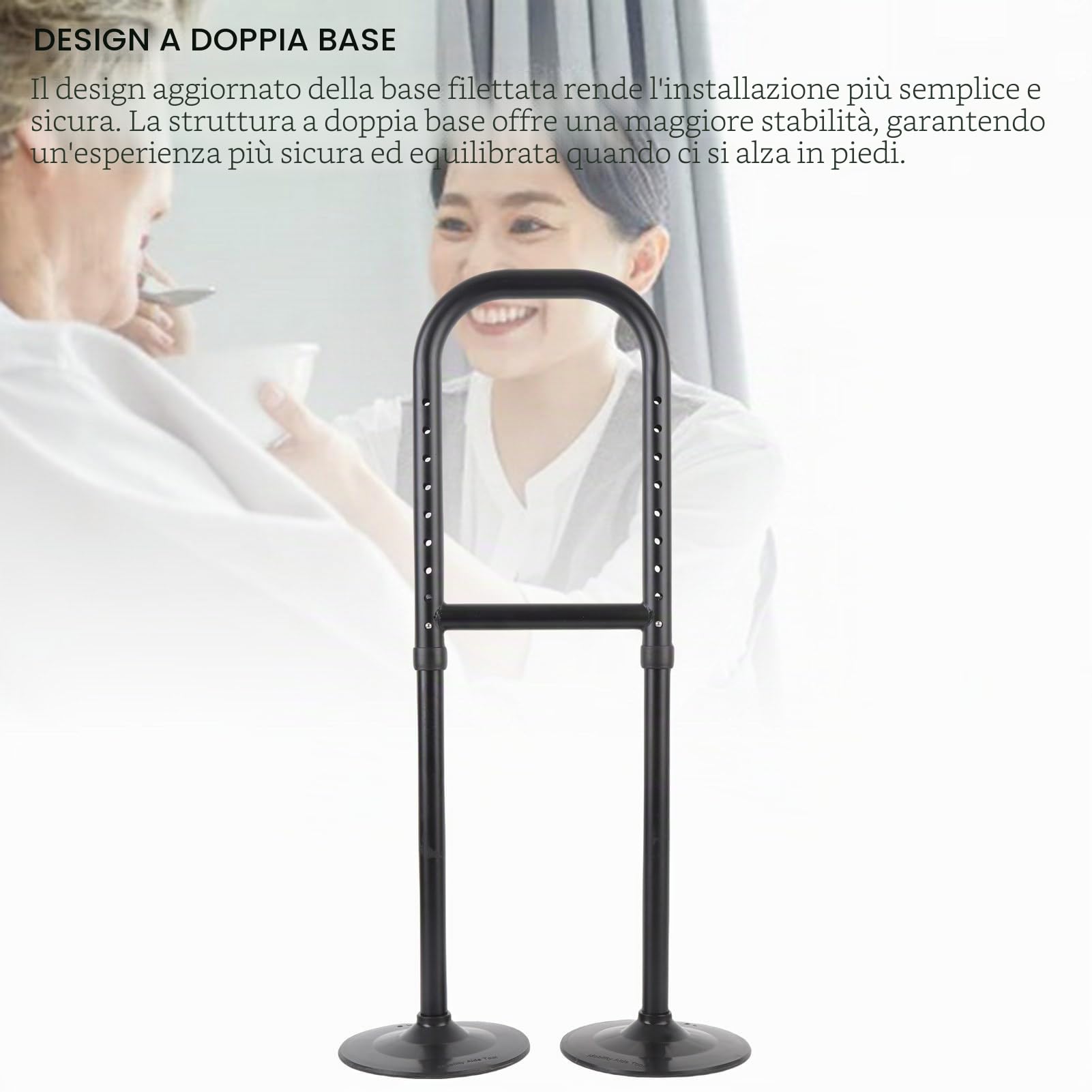 Dispositivi di Supporto, Strumenti di Aiuto per Anziani con Supporto Regolabile per Altezza, Facile Alzarsi Pavimento, Divano, e altro.