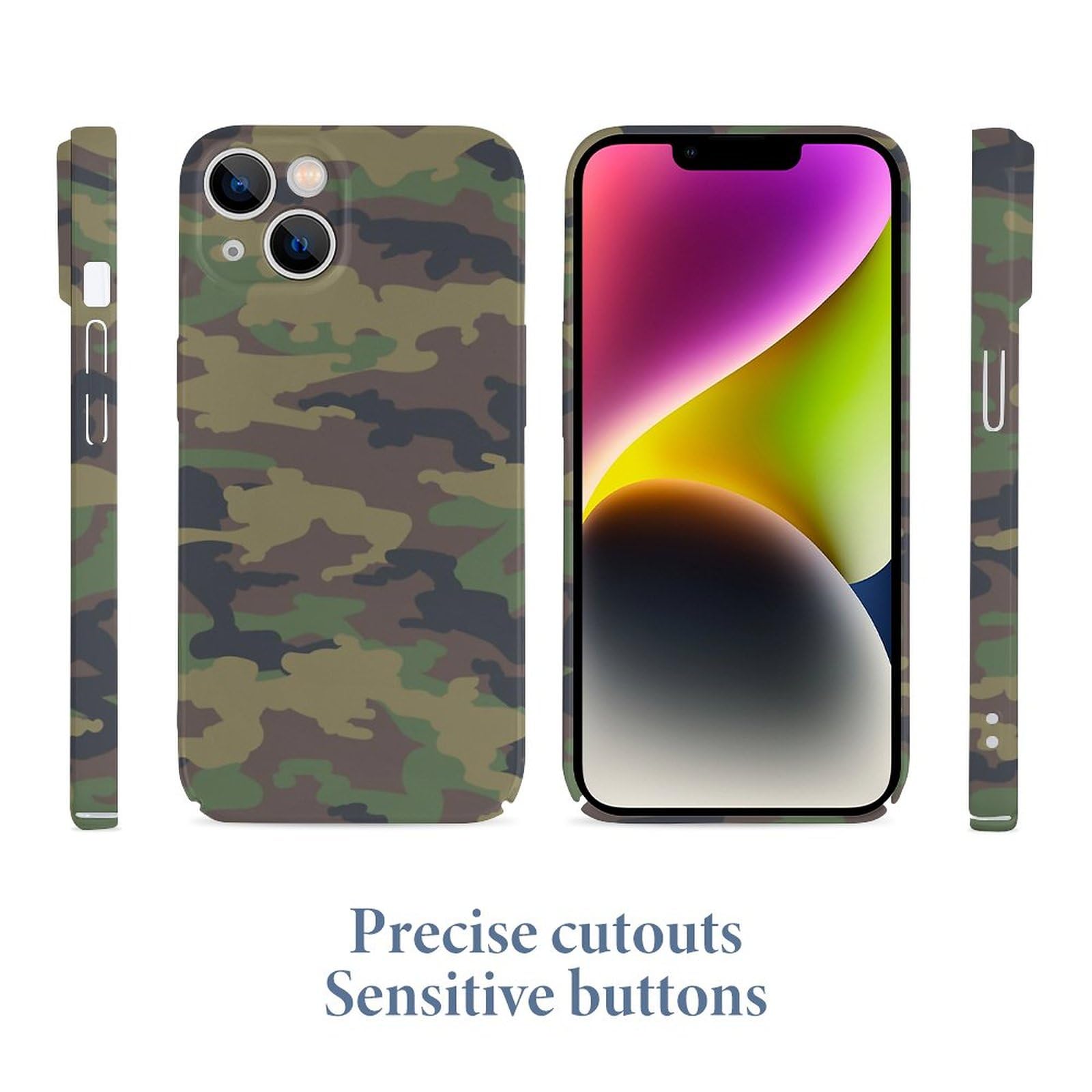 iPhone用カモフラージュケース スマホケース レザーケース iPhoneケース iPhone17 耐衝撃 迷彩柄 iPhoneアクセサリー