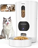 Automatic Cat Feeder with Camera - 5G WiFi Easy Setup App Control Cat Dry Food Dispenser with Stainless Steel Bowl, 17 Cups, HD 1080P Video with Night Vision for Small Pets Indoor