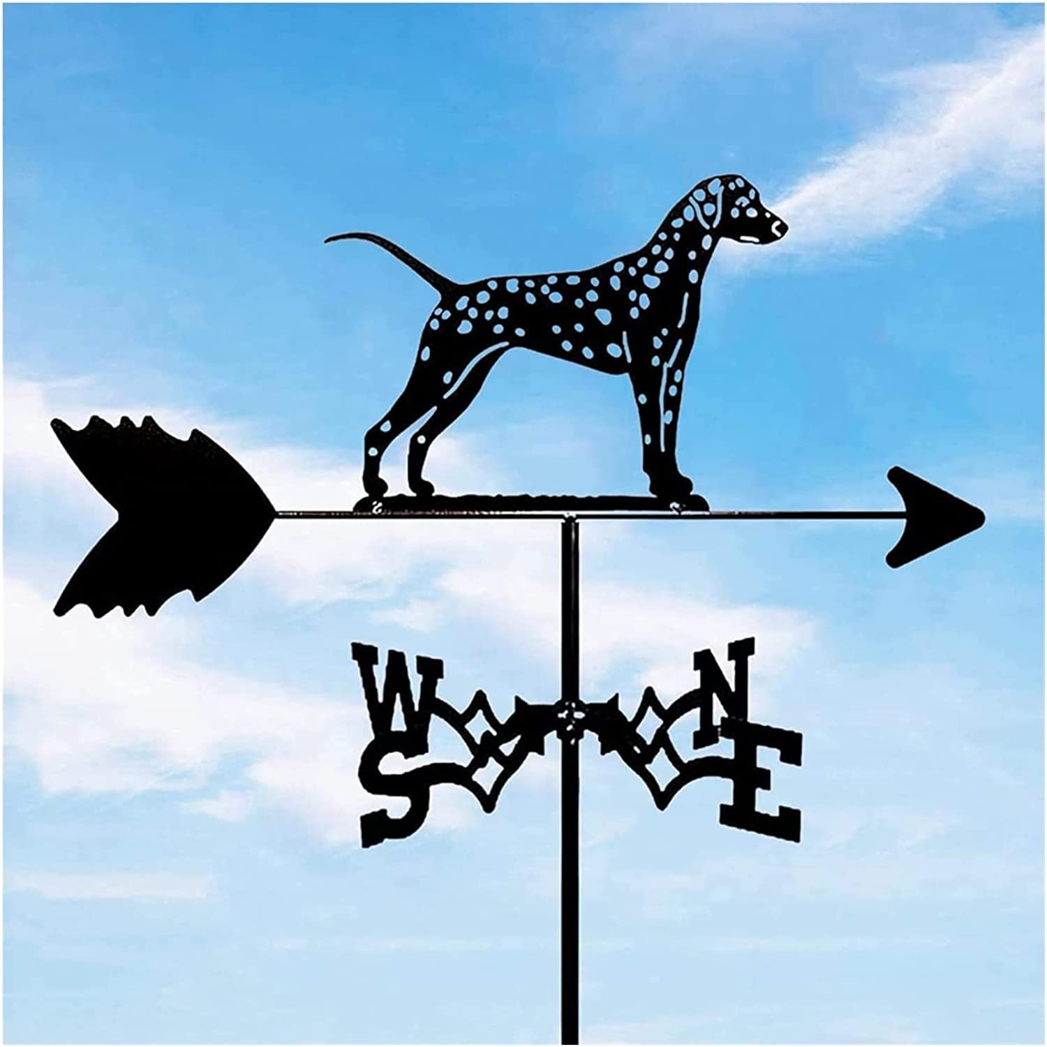 Girouette décorative en Forme d'animal, avec Support en métal, pour Jardin, pelouse ou Cour (dalmatiens).