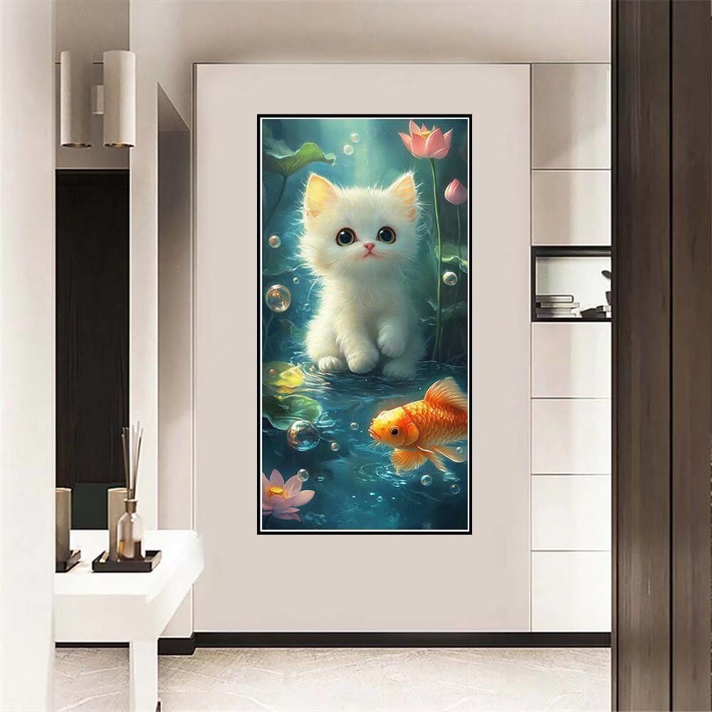 Grande Dipingere con i Numeri 60x120cm Dipingere con i Numeri Adulti Gatto Paint by Numbers Hobby Creativi Adulti e Principianti fai da te Kit Completo Craftoria,Decorazioni Casa Regalo Fiori-y1359