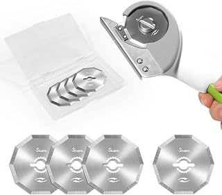 4PCS HHS Replacement Rotary Blades for Electric Scissors,Rotary Cutter Blades for Worx ZipSnip Cordless Scissors,Compatible with RC2600K,RC2601,RC2602,WX080L,WX081L,Rockwell,Van house,Benchmark