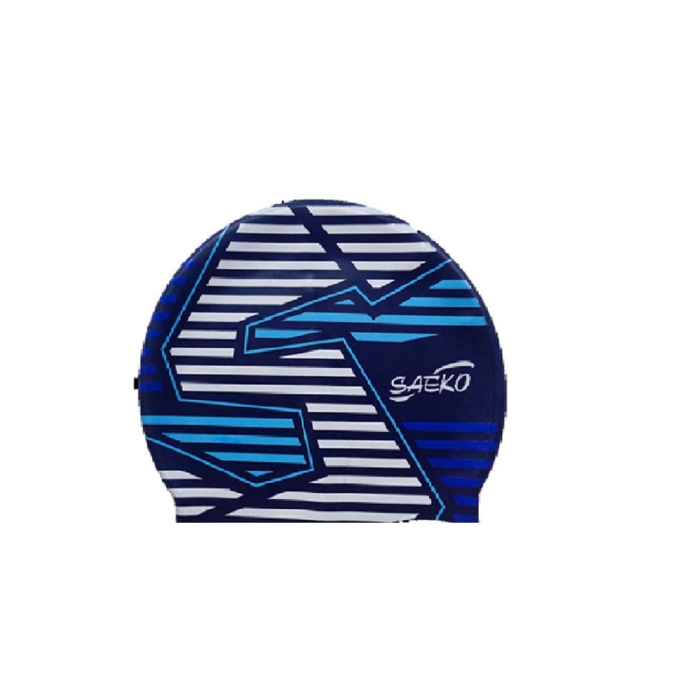 Saeko Stripes Silicon Swimming Cap, Unisex Adult (Blue) (B082HXQQ94) Amazon Price History, Amazon Price Tracker