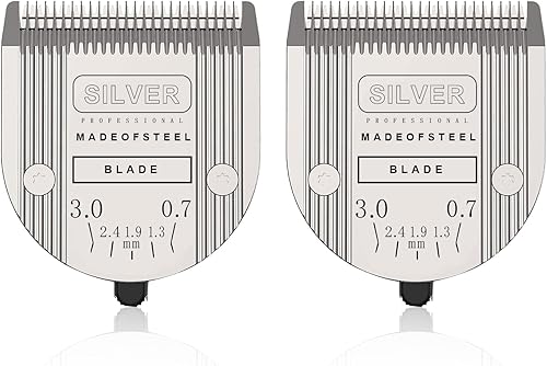 Sodaer Cuchillas de repuesto 5 en 1 compatibles con WAHL Bravura. Cortadores de perros cromado, creativo, figura para aseo de perros (2 paquetes)