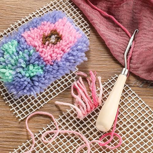 Image of 5Pcs /Sets Bent Latch Hook Crochet Hooks Hair Braiding Tools Dreadlocks Different Sizes Crocheting Weaving Needles for Hair Braiding, Rug Making and Art Crafts