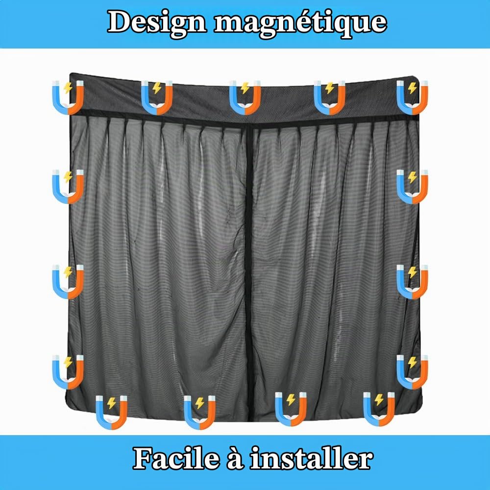 moustiquaire magnétique pour Ford Transit Custom & Campervans, hayon arrière van, 135 x 145 cm