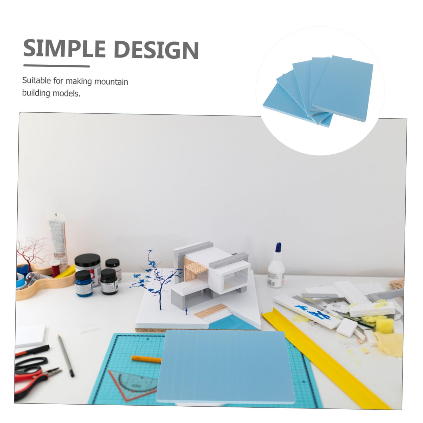 EXCEART 2piezas Tablero De Espuma Para Manualidades Foam Sheet Para Modelado y Escenas Para Proyectos Creativos y Decoraciones