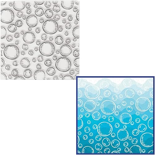 Sellos transparentes de fondo de burbujas de mar de verano para hacer tarjetas y diarios, sellos de goma circulares de burbujas de aire para álbumes