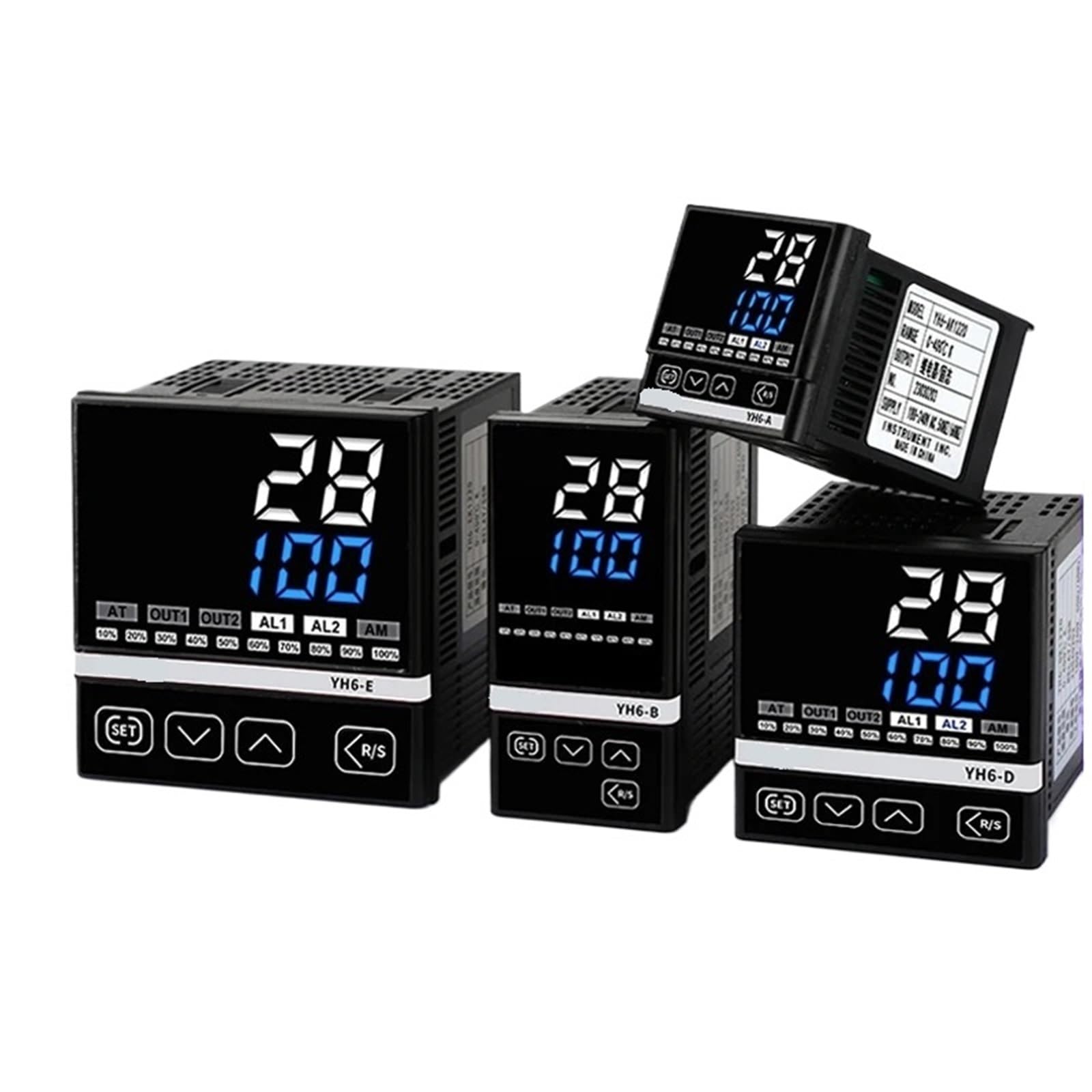 YH6-AK BK DK EK 220VAC PID SSR Relè Doppia Uscita Digitale Intelligente Termostato Termometro(YH6-BK)