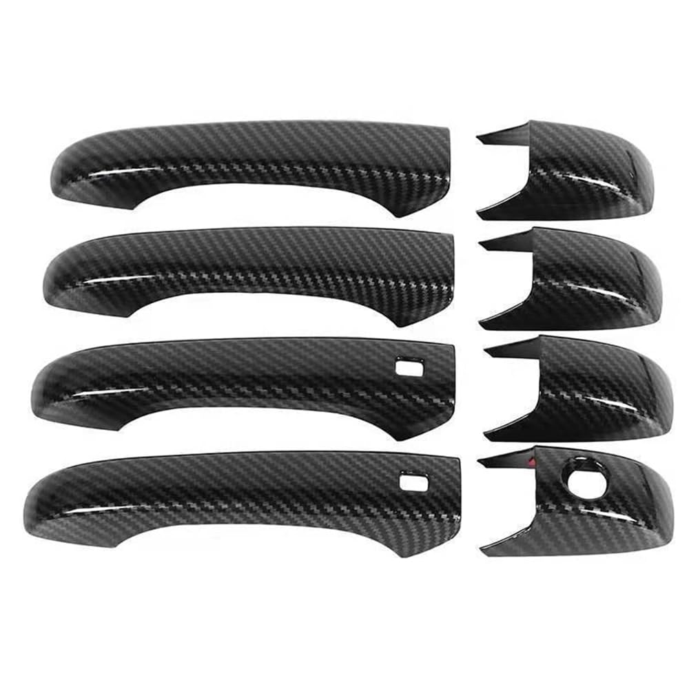 Krgsa A/Carbon Fibre Pattern Krgs Exterior Cr Door Hndle For Dodge Grnd Crvn 2008-2016,Exterior Door Hndle Cover Front Left Right Rer Chrome Bs, /Crbon Fiber Pttern-/Style 2