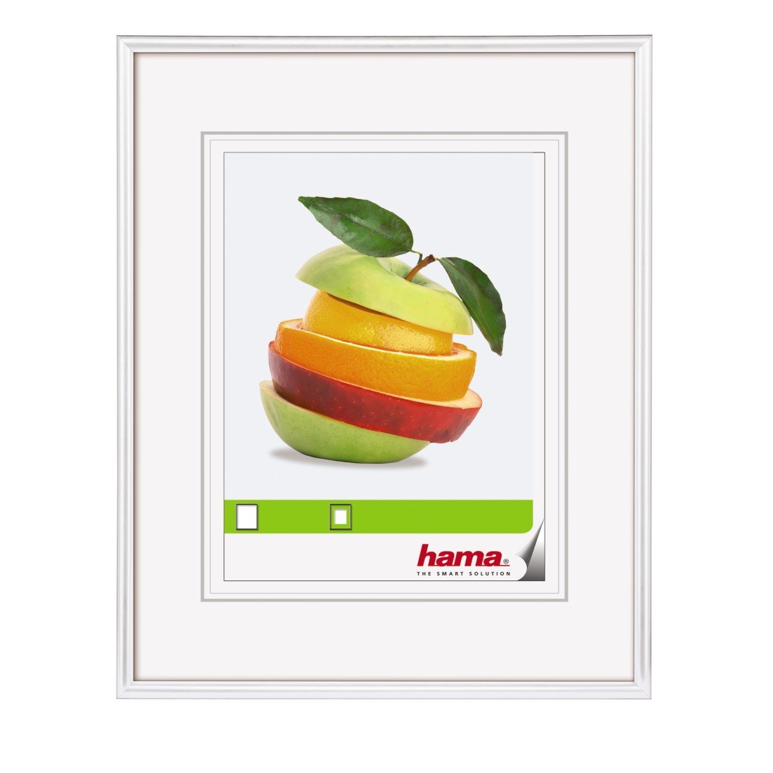 Cadre photo 40x50 cm Hama Sevilla en plastique blanc avec bordure fine