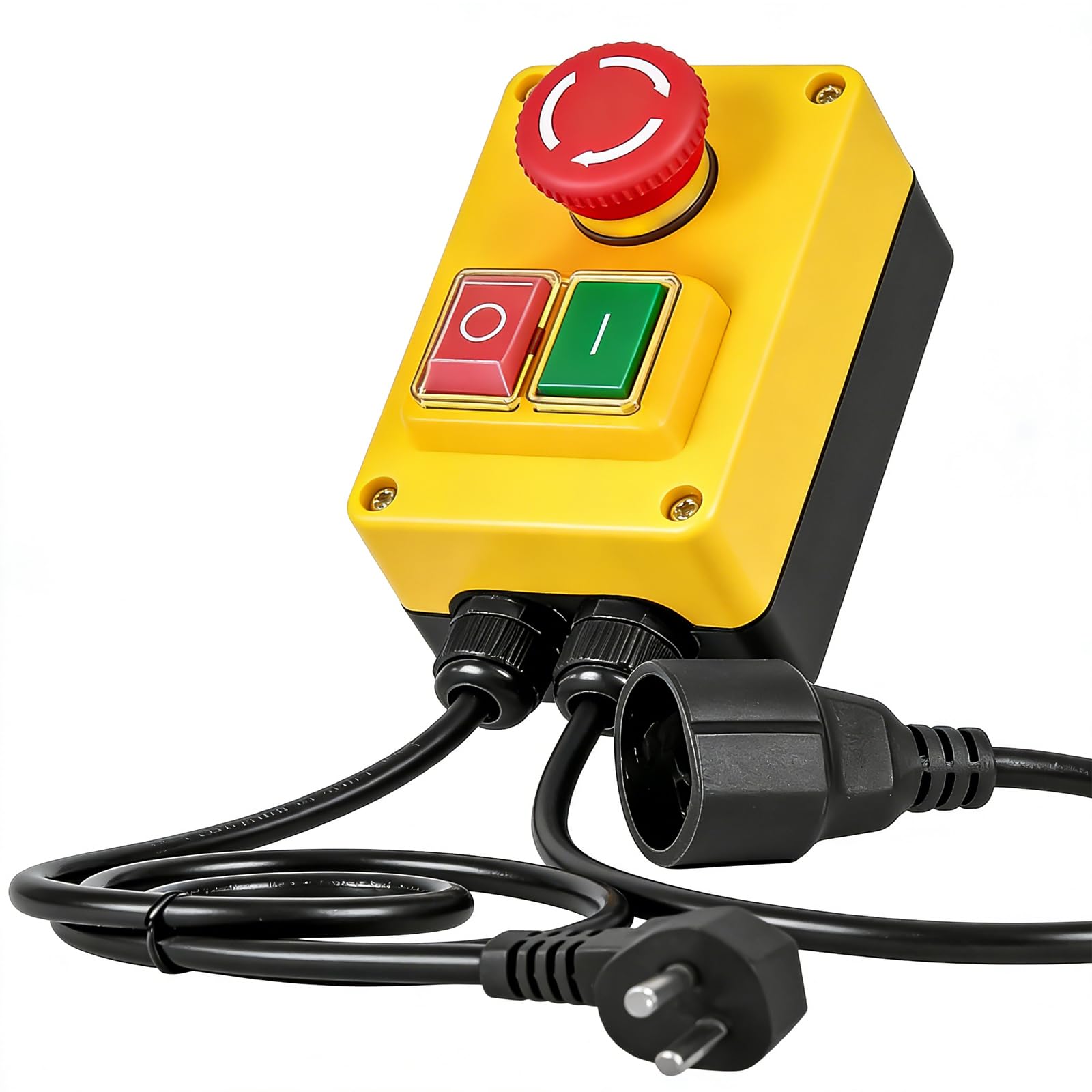 Interruttore monofase EIN/AUS, 250V 16A interruttore di sicurezza, interruttore di emergenza, interruttore elettromagnetico Interruttore elettromagnetico a pressione per lo spegnimento rapido di