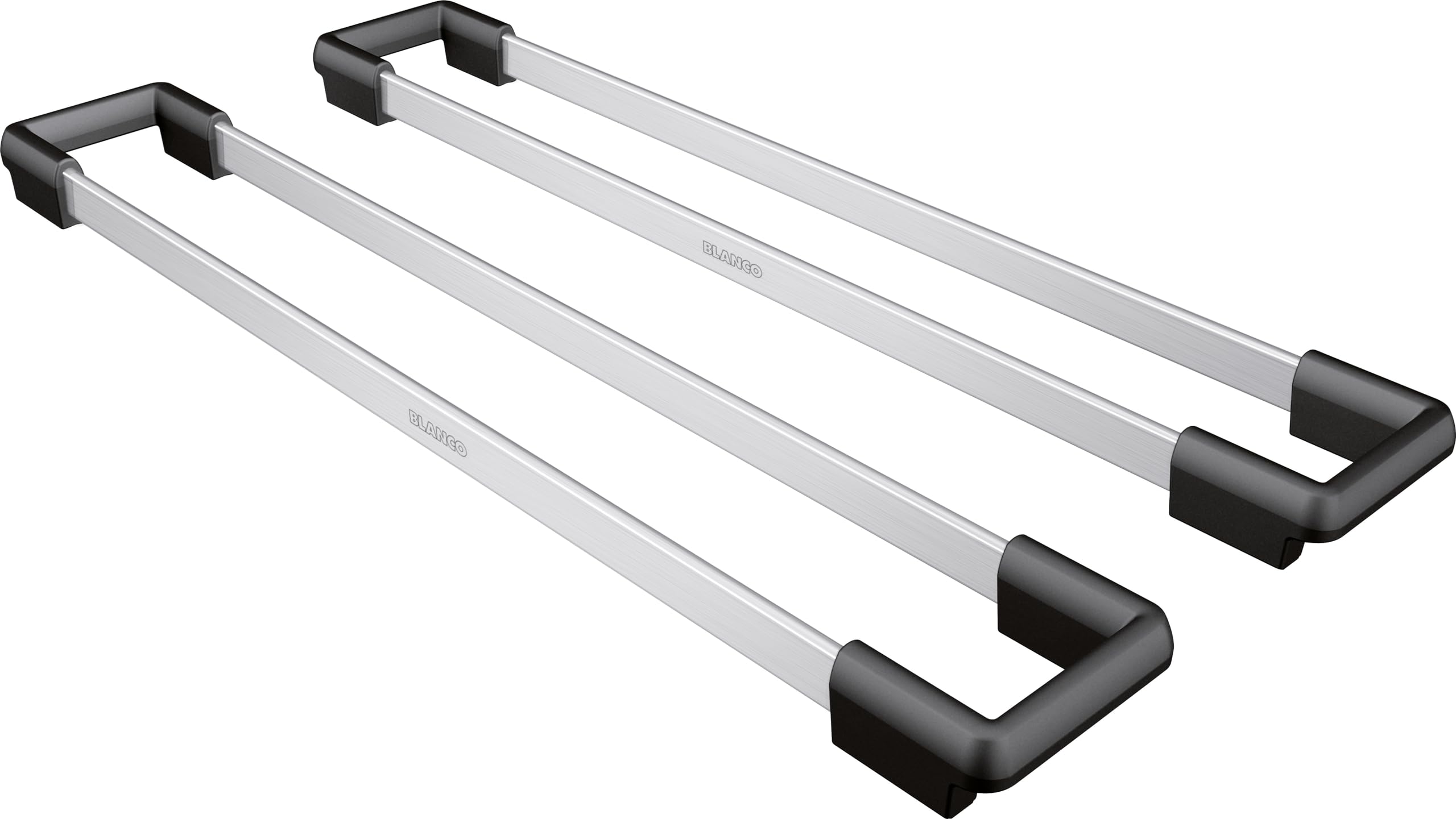 BLANCO 2 x ETAGON-Schienen | Edelstahl/Kunststoff | 386 x 60 mm | Zum Nachrüsten bei ETAGON Becken
