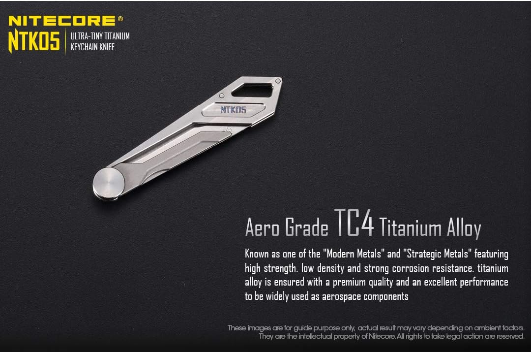 Nitecore NTK05 Titanium Folding Scalpel Everyday Knife and a Sticker
