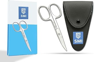 SMI Linkshänder Nagelschere Gebogen Fingernagel Zehennagel Schere Maniküre Pediküre Schere Edelstahl mit Etui