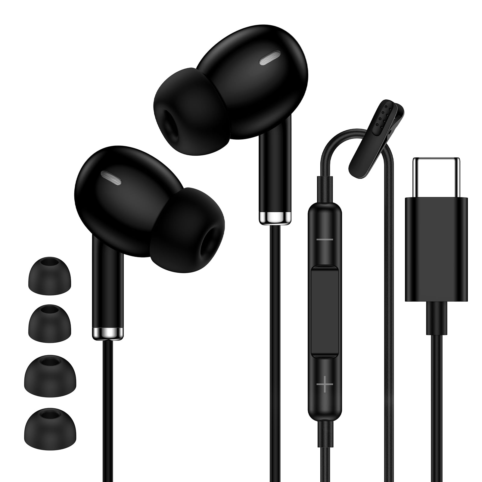 Type C Earbuds Wired Headphones USB C Earphones with Microphone for Samsung