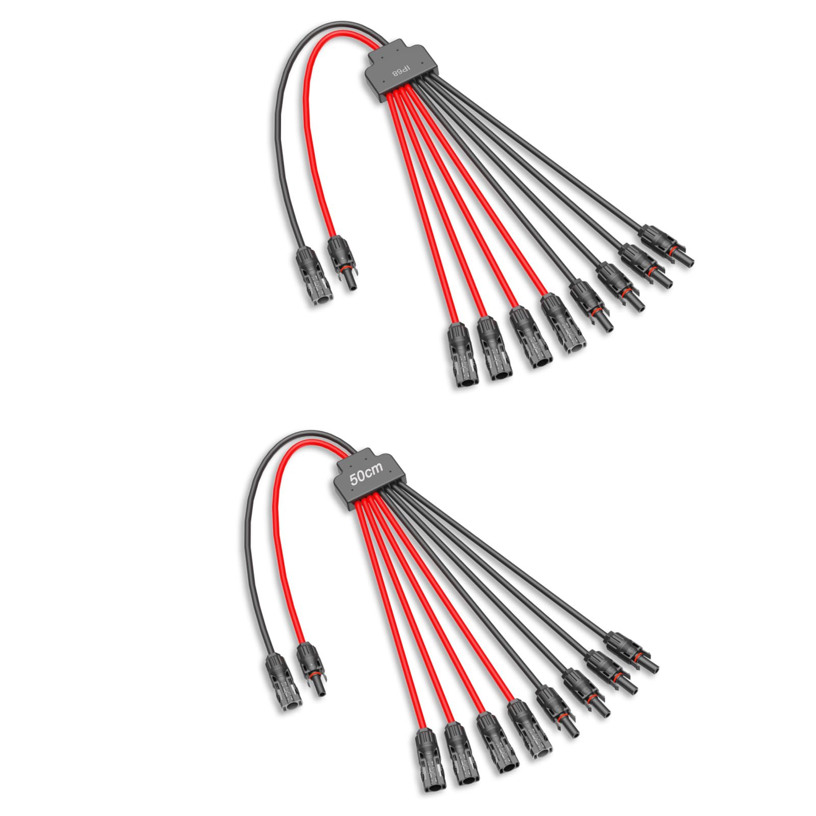 MXRPV 2 Stück Solar Y Kabel,Solar-Anschlusskabel,Y Stecker Solar, Verlängerungskabel Solarkabel Stecker,2 bis 8 Solarpanel-Anschlusskabel (2 bis 8)