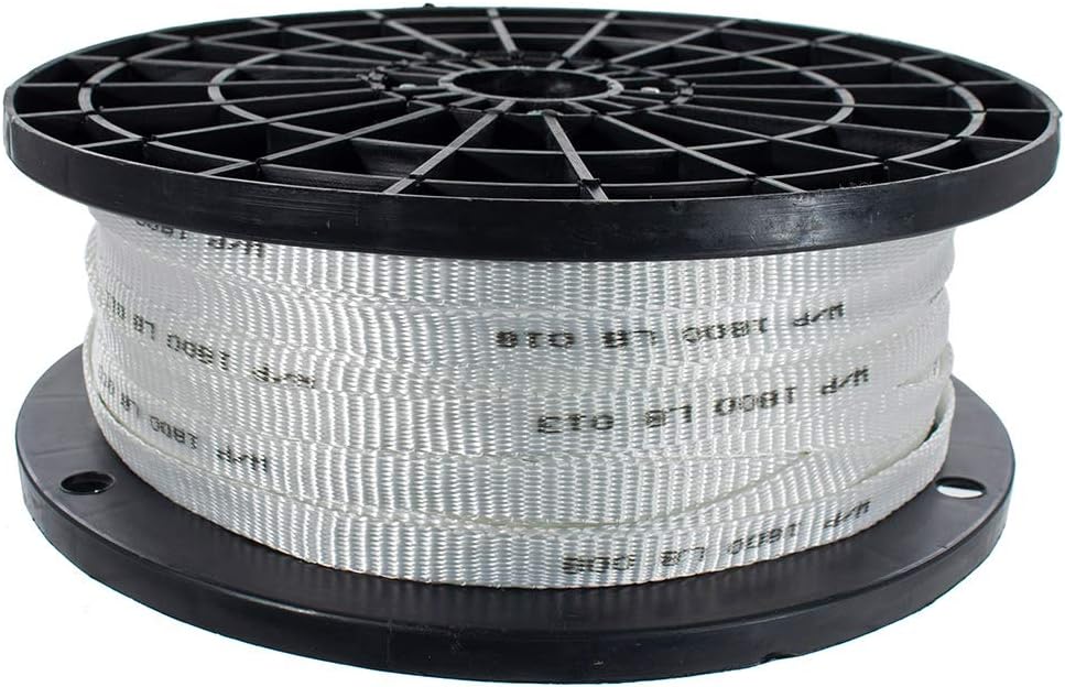 Golberg Woven Polyester Cable Pulling Tape – Printed White Conduit Electric Mule Tape– Professional Pull Tape – Electric Installations, Networks, Cables, Fiber Optic (5/8 Inch x 500 Feet)