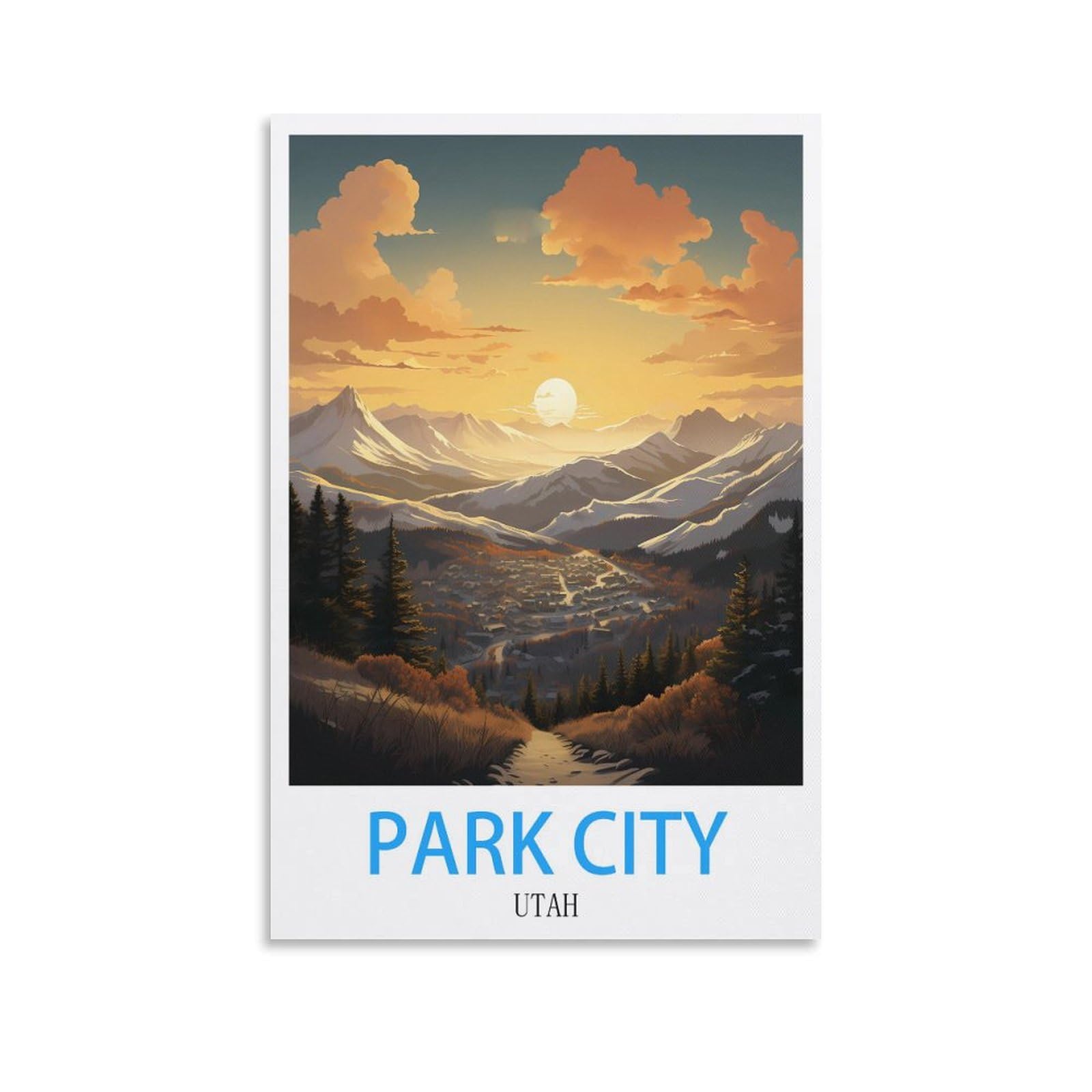 Metal Bar Signs Vintage Park City Utah Travel Tin Signs Metal Poster Wall Decor Office Cafe Bathroom Badroom 20x30cm