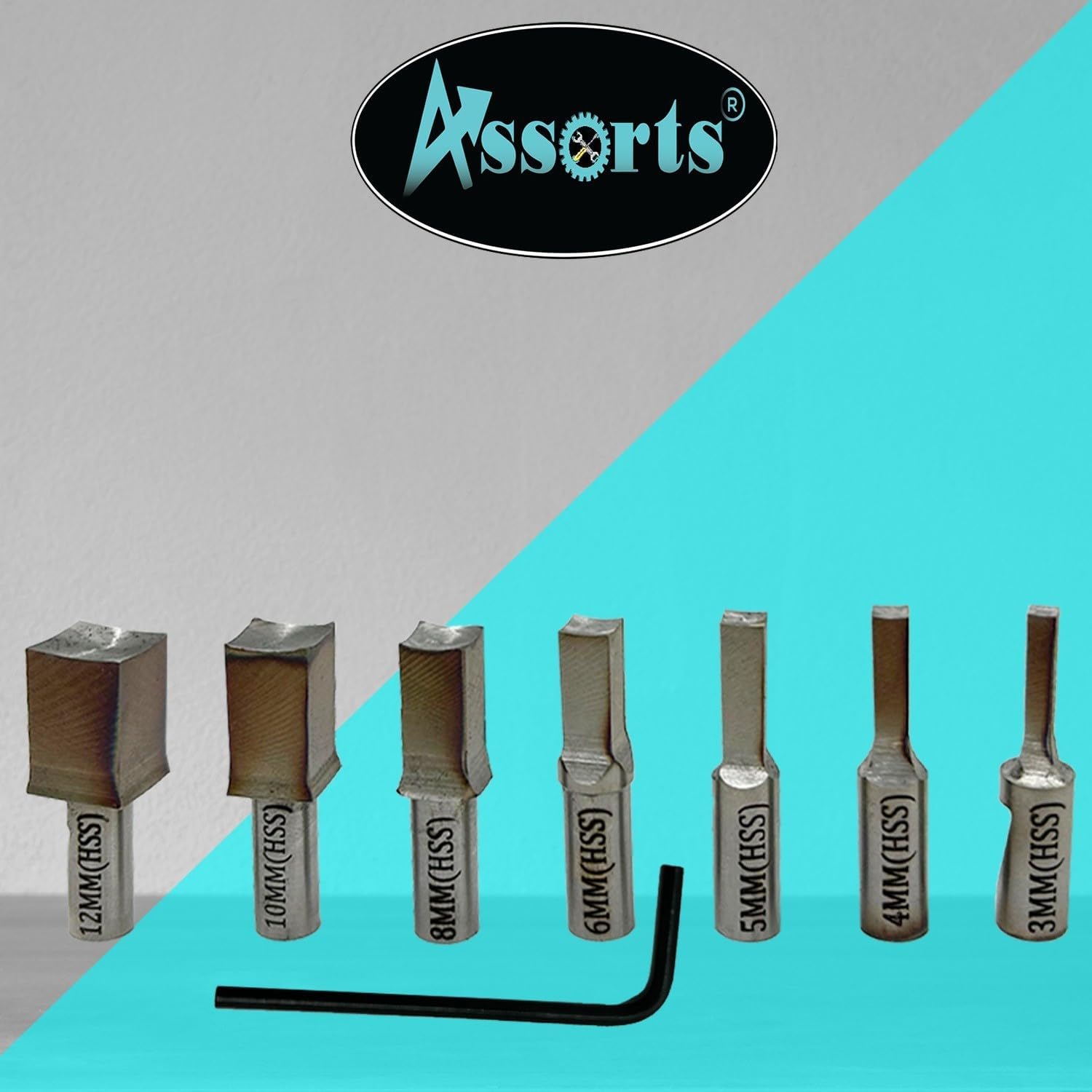ASSORTS MT2 Teng Style Rotary Broach Tool Holder with 7-Piece Square Broach Set – Metric Sizes