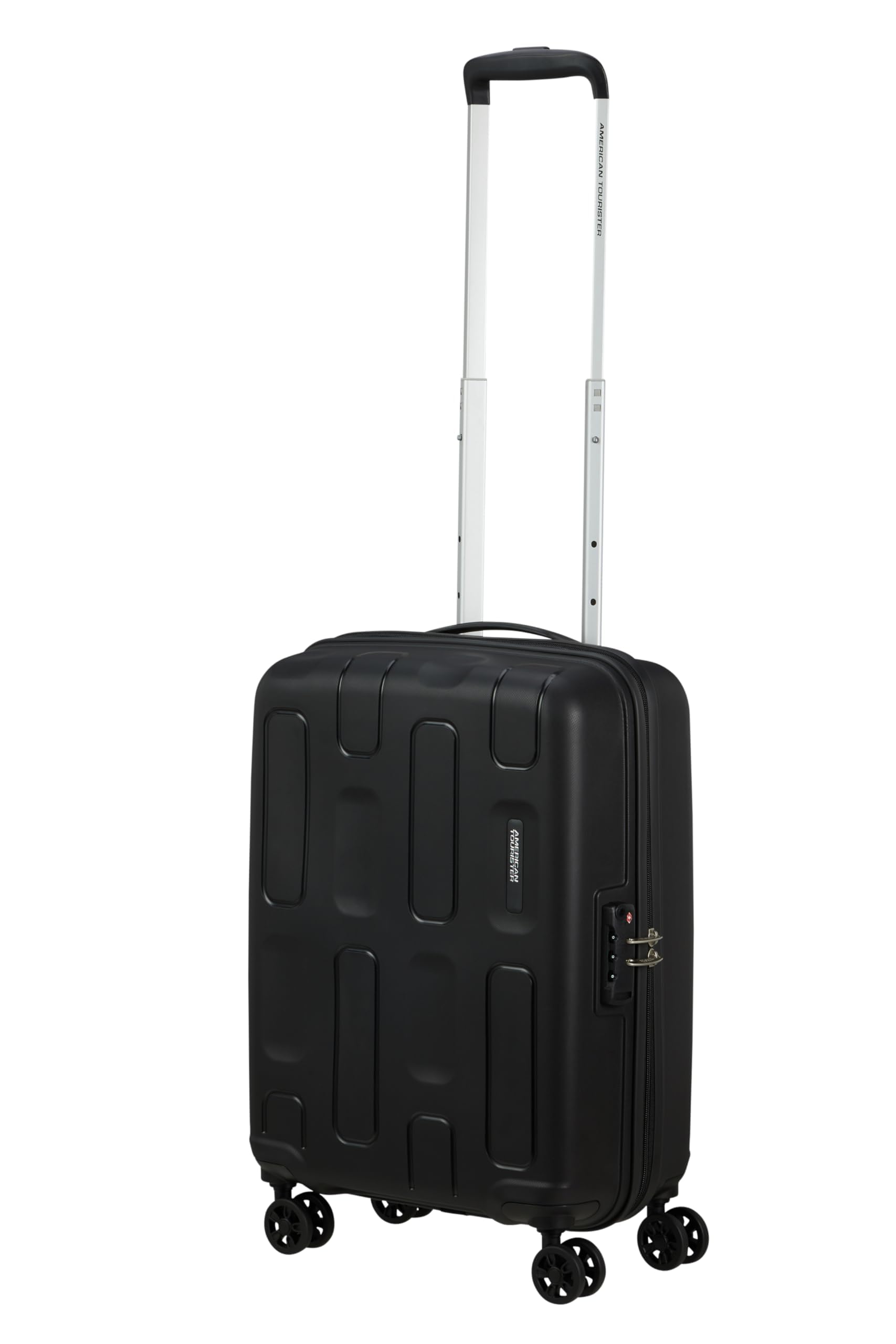 American Tourister Ellipso - Grande Valise Rigide 79 cm, Valise Légère avec 4 Roues, Serrure TSA, Valise d'Enregistrement 104L - 3.80 KG - Noir (Black)