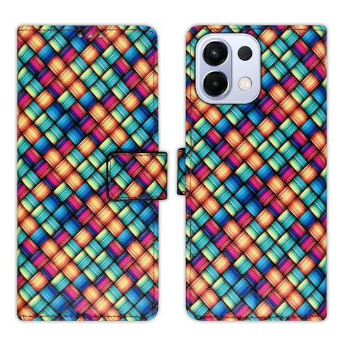 Image of Mat Mix Flip Cover for Oppo K13 5G| Leather Finish|Shock Proof|Magnetic Clouser Compatible with Oppo K13 5G (Multicolor)