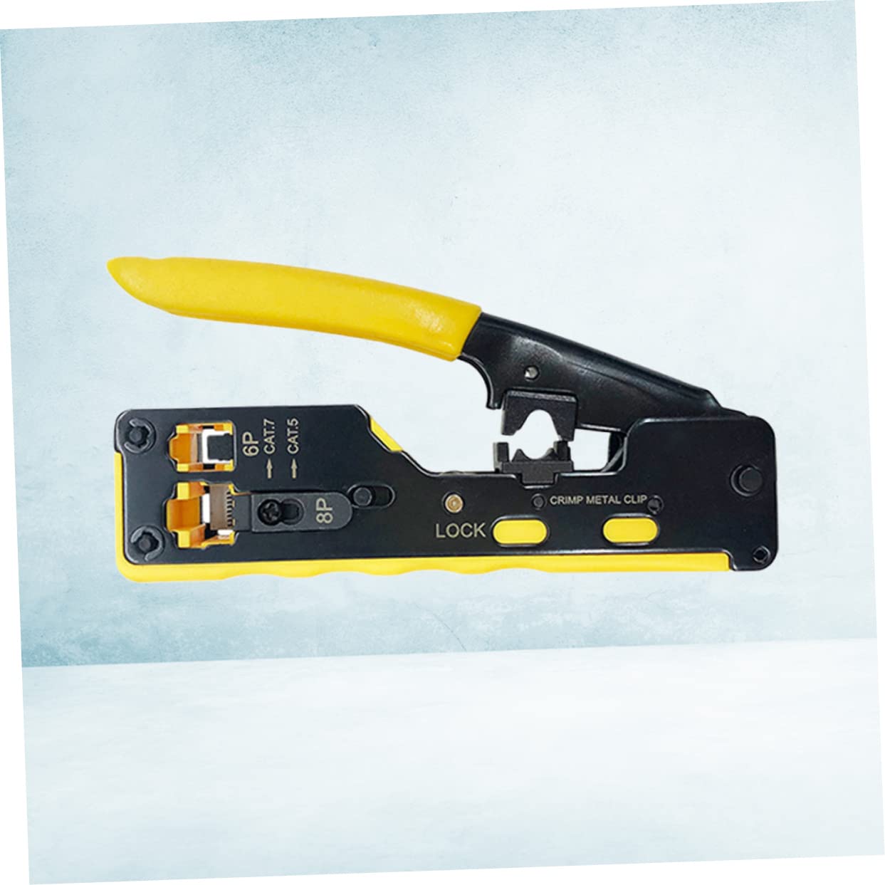 Pinza Crimpatrice Rete Cat 7 a Doppio Uso Cavità 6p e 8p | Acciaio Utensile e Abs, Taglio ad Alta Leva, Cavità 6 Pin Rj-12/rj-11 e 8 Pin Rj-45