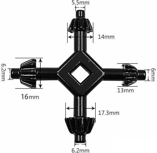 Miniatura 3 de 4 en 1 Taladros Chuck Key 4 Way Multifuncional Acero Fit Handheld Universal Chuck Key Herramienta de perforación eléctrica para la mayoría de