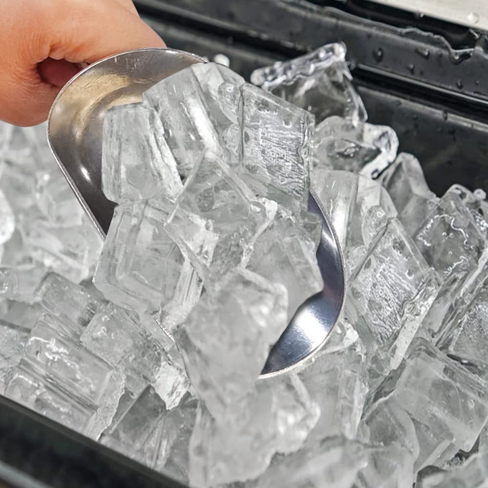 FineGood - Paletta per ghiaccio con 6 bottiglie in acciaio inox per cucchiaini da bar, bottiglia di liquore, beccuccio con tappi antipolvere