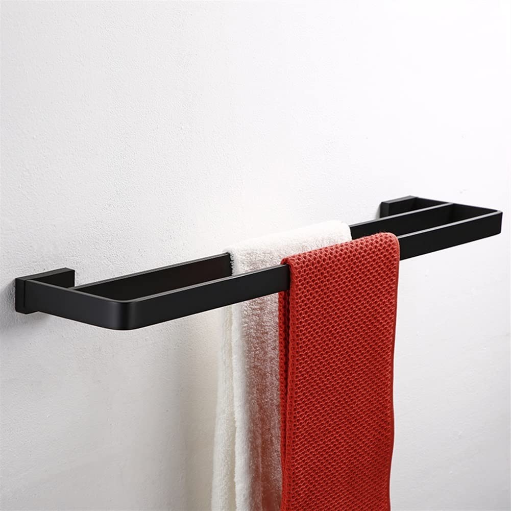 DKRAHRJJ Bathroom Shelves Towel Rack, Wall Mount Bath Towel Rail, Double Rod Towel Holder/40Cm