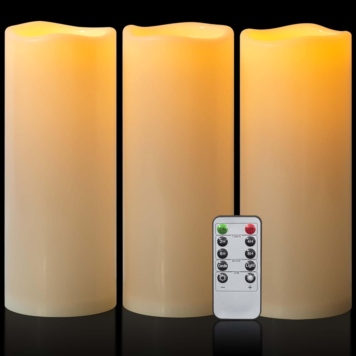 Yongmao 10” x 4” Waterproof Outdoor Flameless Candles