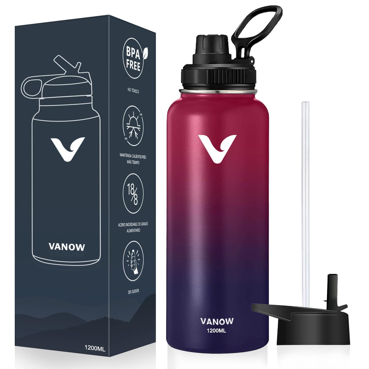 Imagen del producto: EASYTAO 40 oz (1.18 L) con dos tapas