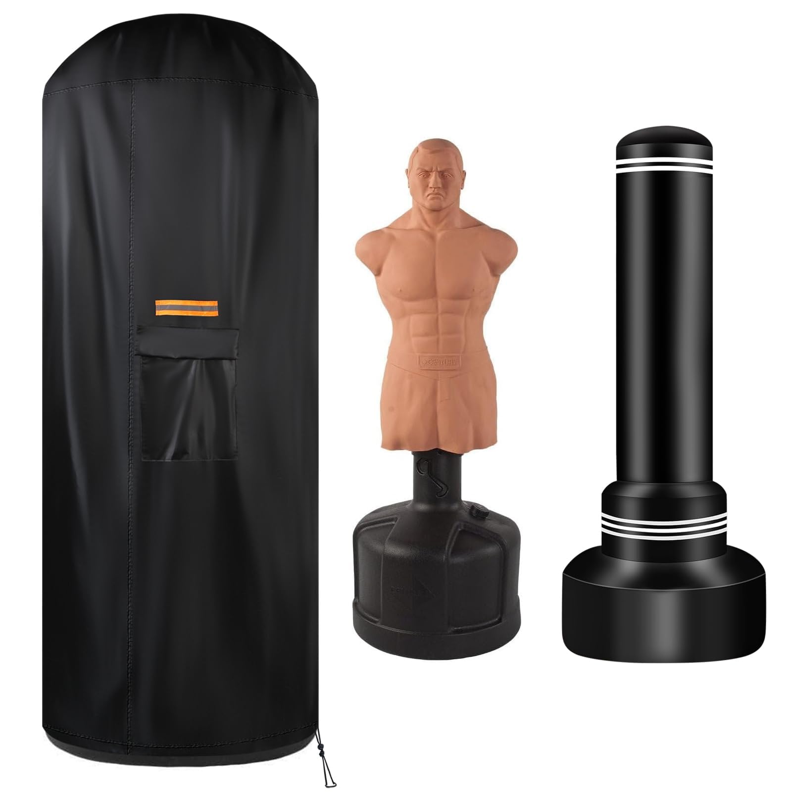 Free Standing Punch Bag Cover, 420D Oxford Waterproof Outdoor Full Protector, Protective Cover for Boxing Bag with Stand Punching Dummy 70" H x 28" D (70" H x 28" D)