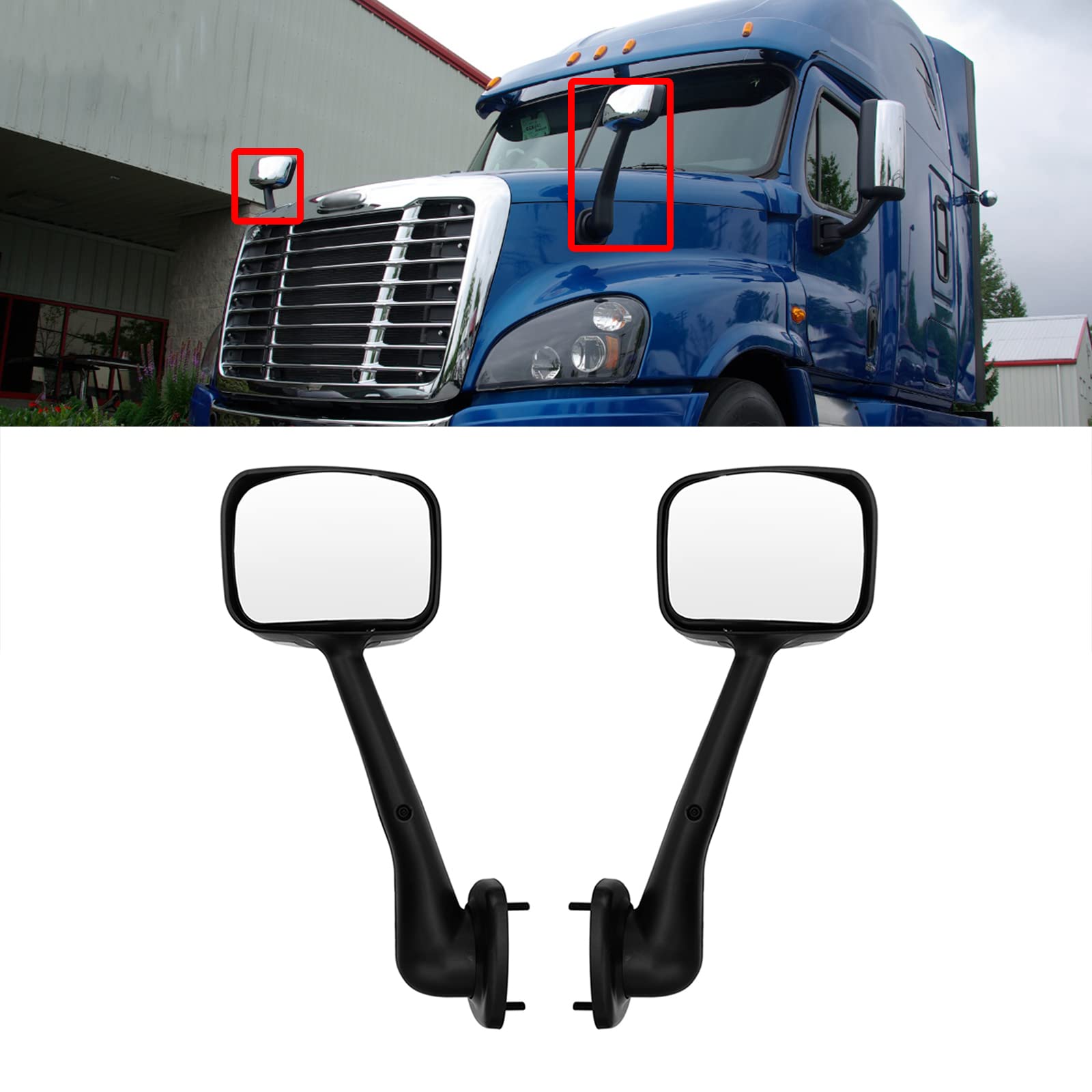 Amazon.com: Freightliner Cascadia Hood Mirrors for 2008-2016, Left 