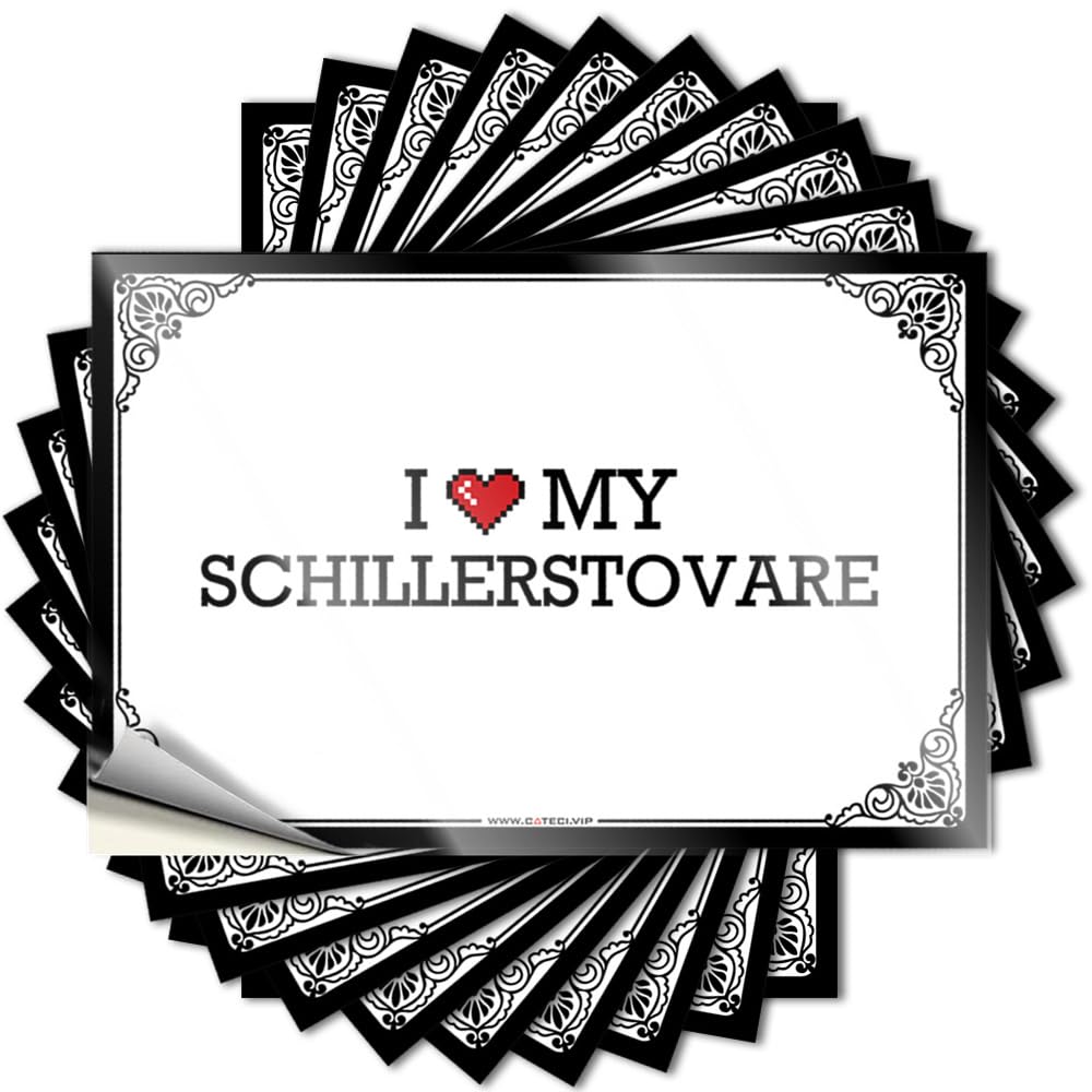 Tattoo Aesthetic Waterproof Vinyl Sticker | I Love My Schillerstovare Retro Wall for Darts DIY Projects(12X18CM)