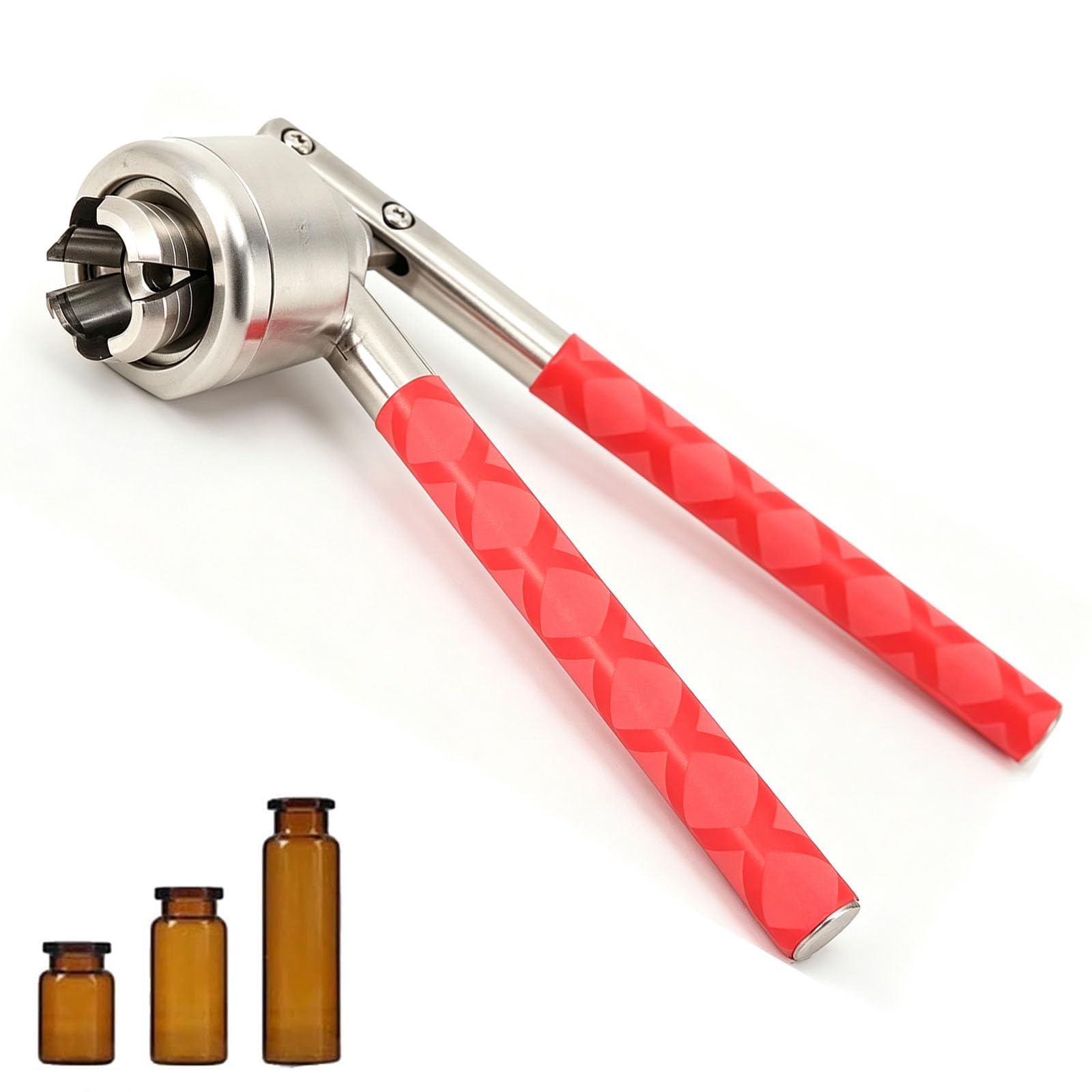 VILA SMO 15mm Manual Perfume Crimper, Stainless Steel Hand Sealing Machine, 20-30 Bottles/min, Perfume Bottles Spray Vial Crimpers For 15mm Aluminum Plastic Flip Off Caps
